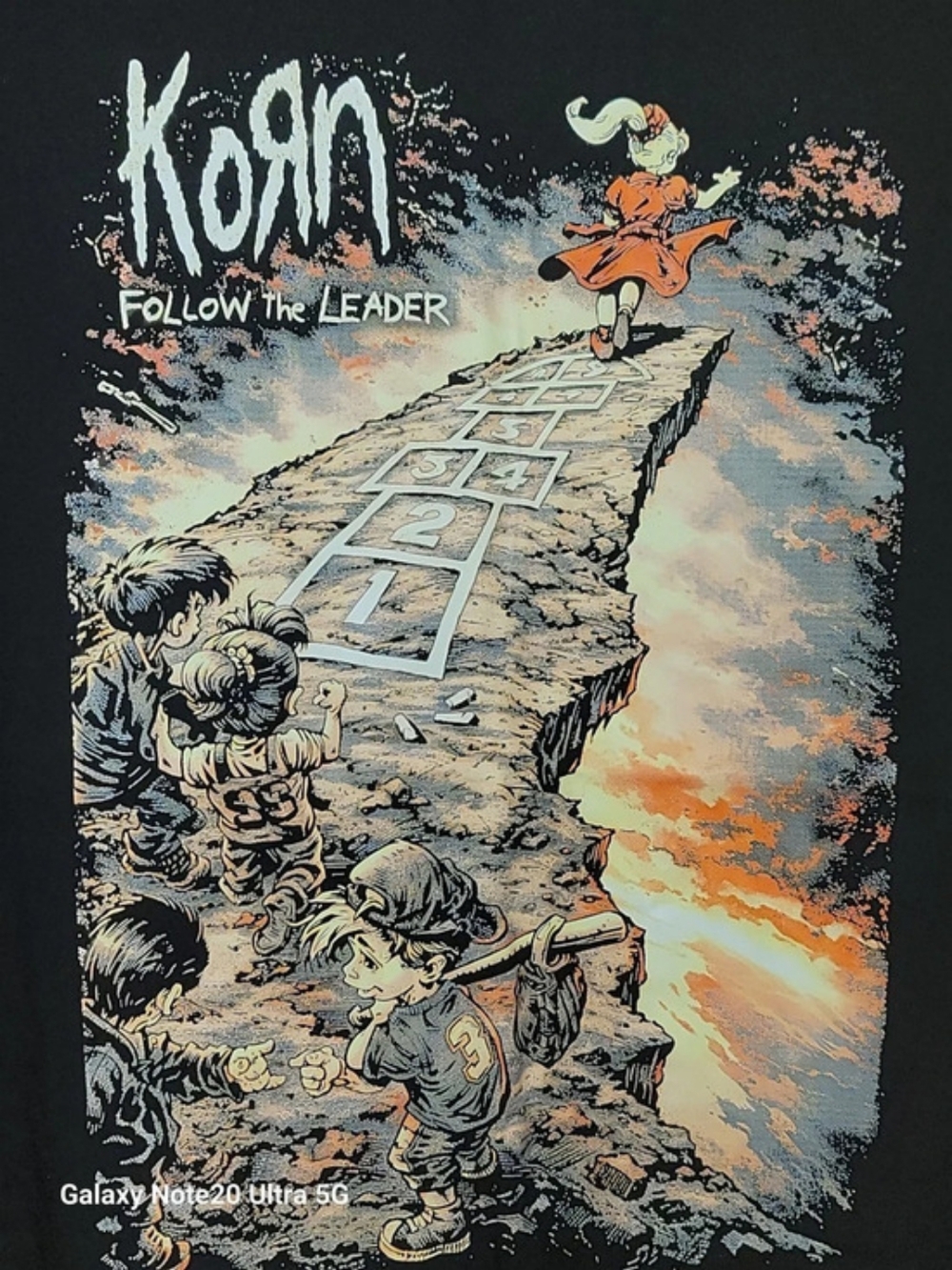 Korn Follow The Leader Hopscotch T-Shirt Black